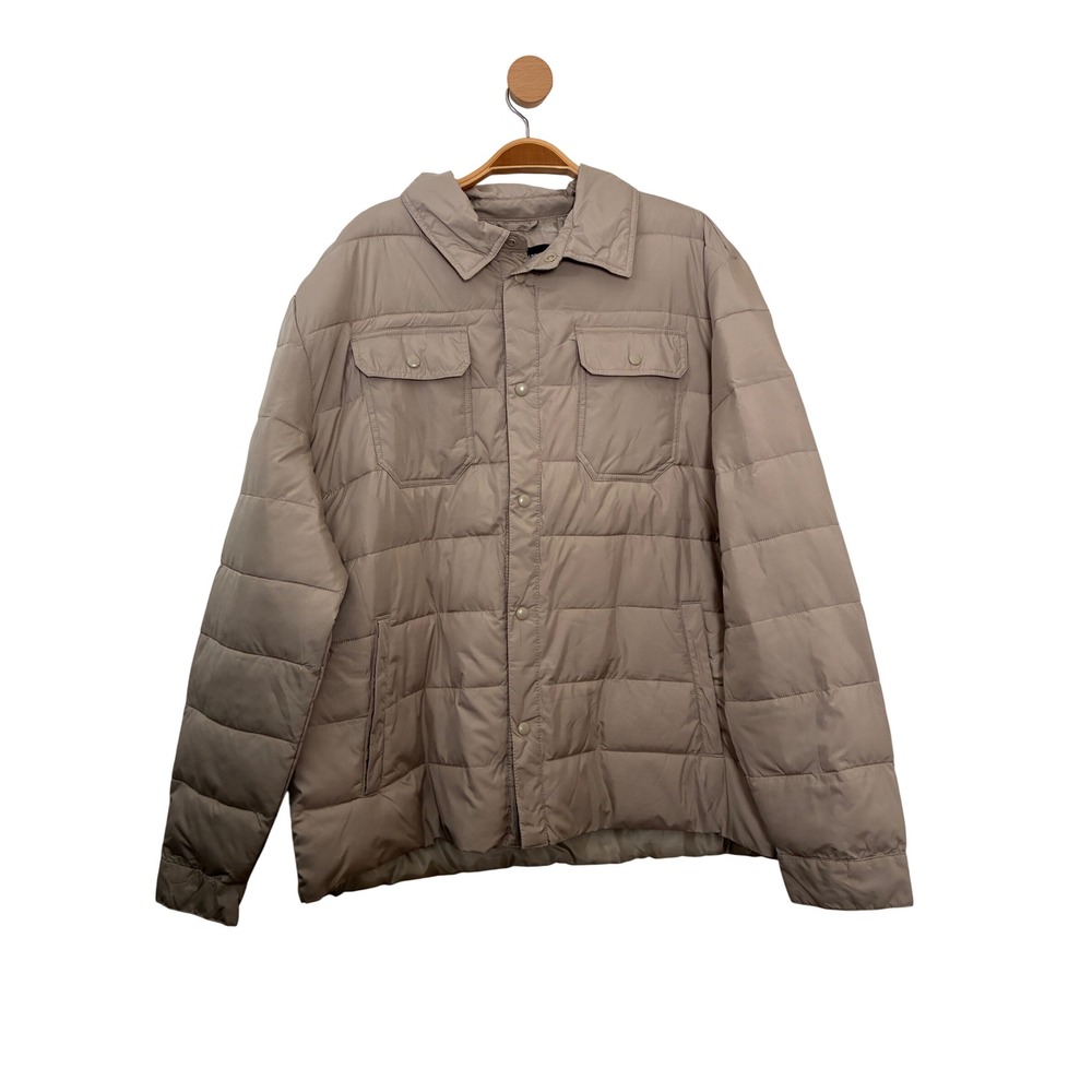 NEW! MENS NAVY YARD BEIGE QUILTED LIGHTWEIGHT JACKET. COLOR KHAKI SIZE X-LARGE